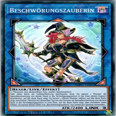 Summon Sorceress - SOFU-DESE2 - Super Rare - Limited Edition - German - Yu-Gi-Oh! Soul Fusion - Includes RC Field Center