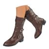 Women's Wide-Fit H Ankle Boots, Comfortable Winter Slip-Ons with Buckle and Block Heel view 2