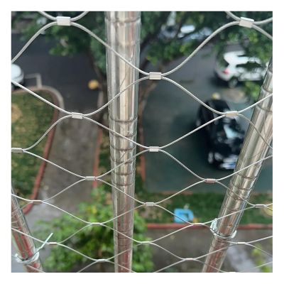 X-Type Flexible 304 Stainless Steel Wire Rope Mesh Safety Net for Balconies and Outdoor Areas