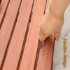 Premium Rectangular Bamboo Bath Mat, Waterproof Non-Slip Shower Mat with Handle view 2