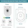 MEEJEE D-Shape Toilet Seat, 460 x 365 mm, Soft-Close, White view 2