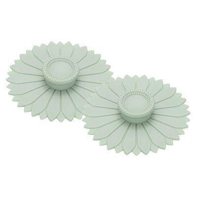QUARKZMAN 2-Pack Silicone Cup Lids, 10.4 cm, Light Green