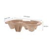 Toyvian 50-Pack 2-Cup Paper Pulp Holders for Takeout view 2