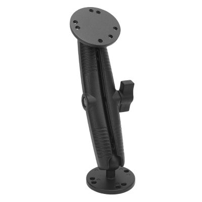 Jelquix 1-Inch Aluminum Alloy Ball Mount, Fish Finder Mount with AMPS Hole, Round Plates, Medium Arm, Marine Electronics Holder, Replacement for Kit T-Bolts (17 cm)