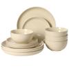 Gibson Home Rockaway 12-Piece Dinnerware Set, Warm Cream view 1