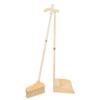 UPKOCH Soft-Bristle Broom and Dustpan Set with Long, Durable Wooden Handle view 1