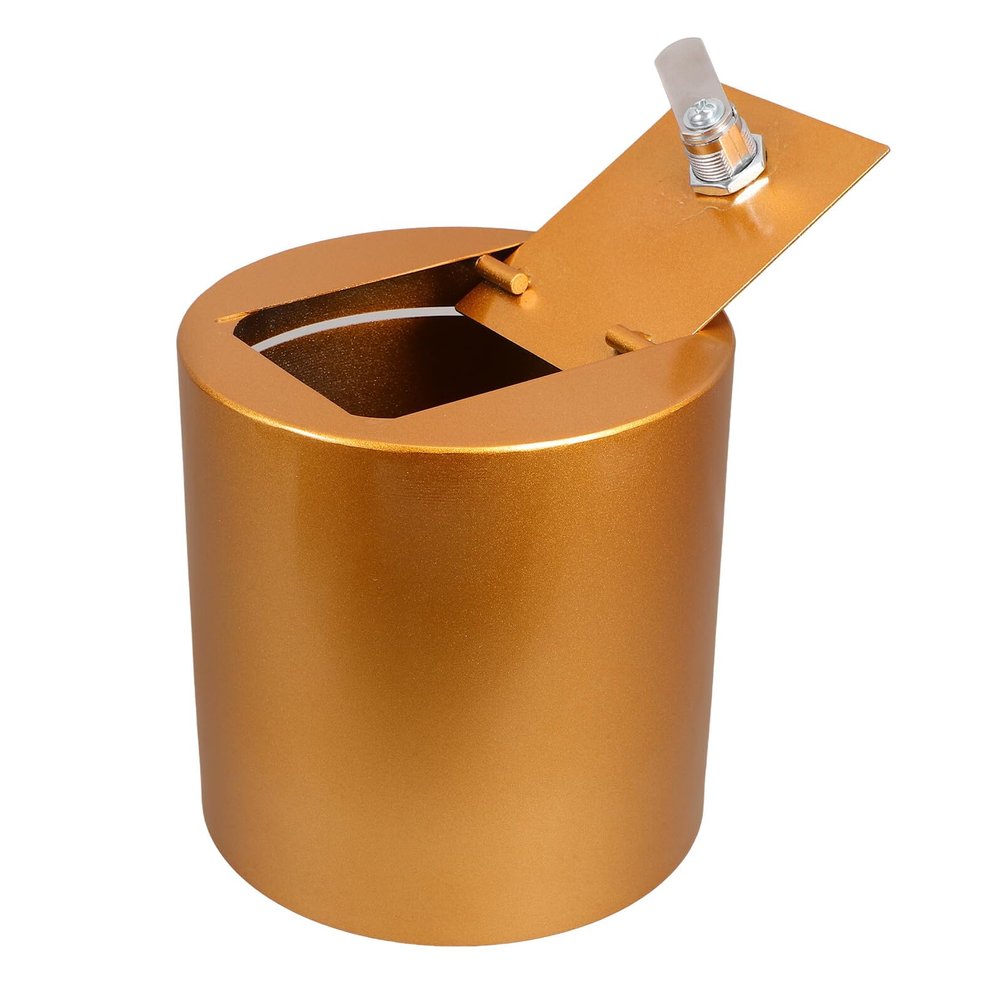 Cylindrical Iron Piggy Bank with Combination Lock for Adults