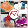 Pour-Painting Canvas Holders, Spooky Accessory with Red Hair view 4