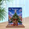 Acrylic Display Case for Le-go 41843 Family Christmas Tree Model, Dustproof Box (Case Only; Wood Base + 3 mm Back Panel) view 2