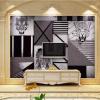 XLMING Abstract Lion and Leopard Geometric 3D Wallpaper, Silk-Finish Wall Mural for Dining Room, Bedroom, Living Room, Sofa or TV Background, 200 x 140 cm view 2