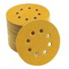 WBTAJZHY 50-Piece Yellow Sandpaper with 8 Holes, Hook-and-Loop, 60–800 Grit, 5-Inch Sanding Discs (320 Grit) view 1