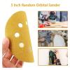 WBTAJZHY 50-Piece Yellow Sandpaper with 8 Holes, Hook-and-Loop, 60–800 Grit, 5-Inch Sanding Discs (320 Grit) view 2