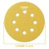WBTAJZHY 50-Piece Yellow Sandpaper with 8 Holes, Hook-and-Loop, 60–800 Grit, 5-Inch Sanding Discs (320 Grit) view 4