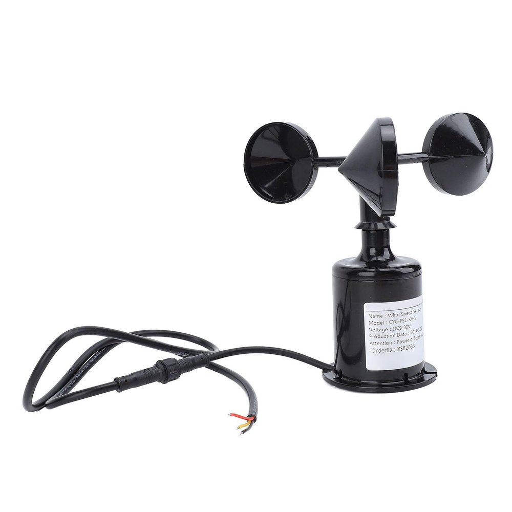 Sxhlseller Ultrasonic Weather-Resistant Wind Speed Sensor, High Accuracy, for Greenhouses, Ships, and Weather Stations, ABS Size