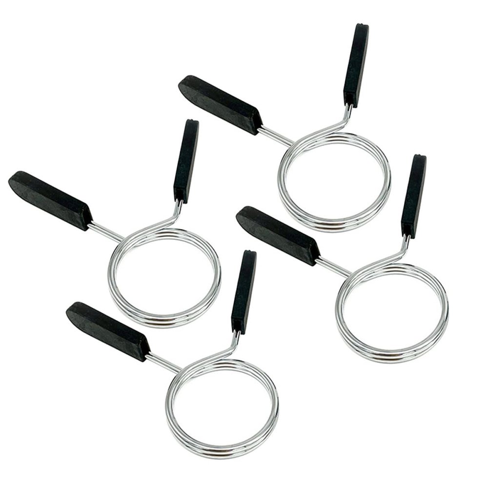 Toyvian 5-Piece Steel and ABS Spring Collars for Dumbbell and Barbell Bars
