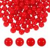 QUARKZMAN 200-Piece Round Red Acrylic Beads, 8 mm Diameter view 1