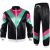 Men's and Women's 2-Piece 1980s Glitter Sequin Tracksuit Costume view 1