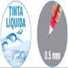 MP Liquid Ink Rollerball Pens, Durable 0.5 mm Ball Tip, Red, 12-Pack view 3