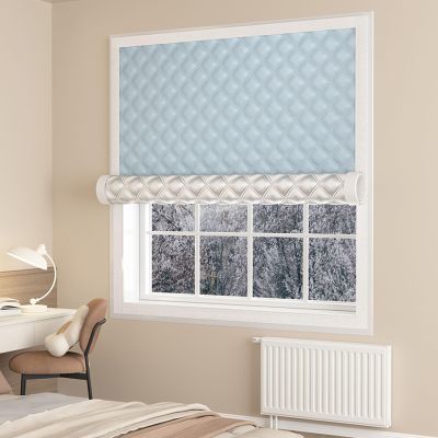 Thermal Window Cover, Insulating Oxford-Fabric Window Cover for Winter, Blue, 140 x 150 cm