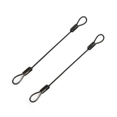 Generic 2-Piece 3 mm Stainless Steel Safety Cable, 50–300 cm, Multiple Colors (Black, 200 cm)