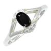 SILVERTROVE Silver-Plated Black Onyx Band Ring for Men and Women view 1