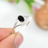 SILVERTROVE Silver-Plated Black Onyx Band Ring for Men and Women view 2
