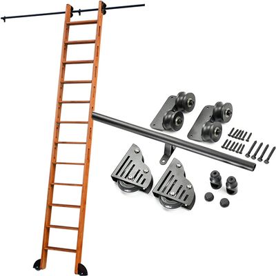 SnamicE Rolling Ladder Mounting Kit for Libraries, with Hanging and Extension Rails, 20 ft/600 cm