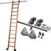 SnamicE Rolling Ladder Mounting Kit for Libraries, with Hanging and Extension Rails, 20 ft/600 cm view 1
