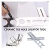 Multifunctional Stainless Steel Tile Hole Locator Ruler (37 mm) view 4