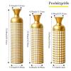 Rpuzonier Large Floor Vases Set of 3, 83/65/50 cm Tall, Gold & White view 3