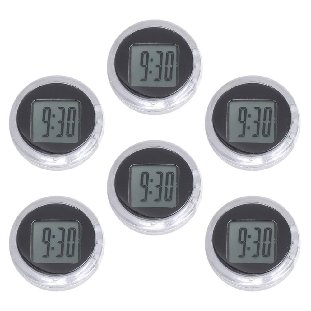 Alipis Adhesive Motorcycle Clock, 6-Pack, ABS, for Motorcycles and Cars