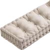 8–10 cm Thick Velvet Bench Cushion, Milk White, 60 x 30 x 10 cm view 1