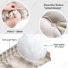 8–10 cm Thick Velvet Bench Cushion, Milk White, 60 x 30 x 10 cm view 2