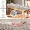 8–10 cm Thick Velvet Bench Cushion, Milk White, 60 x 30 x 10 cm view 4