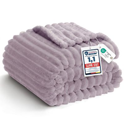 WAVVE Extra-Large Cozy Blanket 230 x 270 cm, Gray Purple