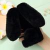 YKTO Fluffy Faux Fur Case for Xiaomi Poco M7 Plus, Black view 2