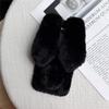 YKTO Fluffy Faux Fur Case for Xiaomi Poco M7 Plus, Black view 3