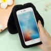 YKTO Fluffy Faux Fur Case for Xiaomi Poco M7 Plus, Black view 4