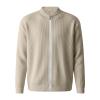 Foweknow Men's Knit Cardigan Jacket with Crew Neck and Zipper view 4