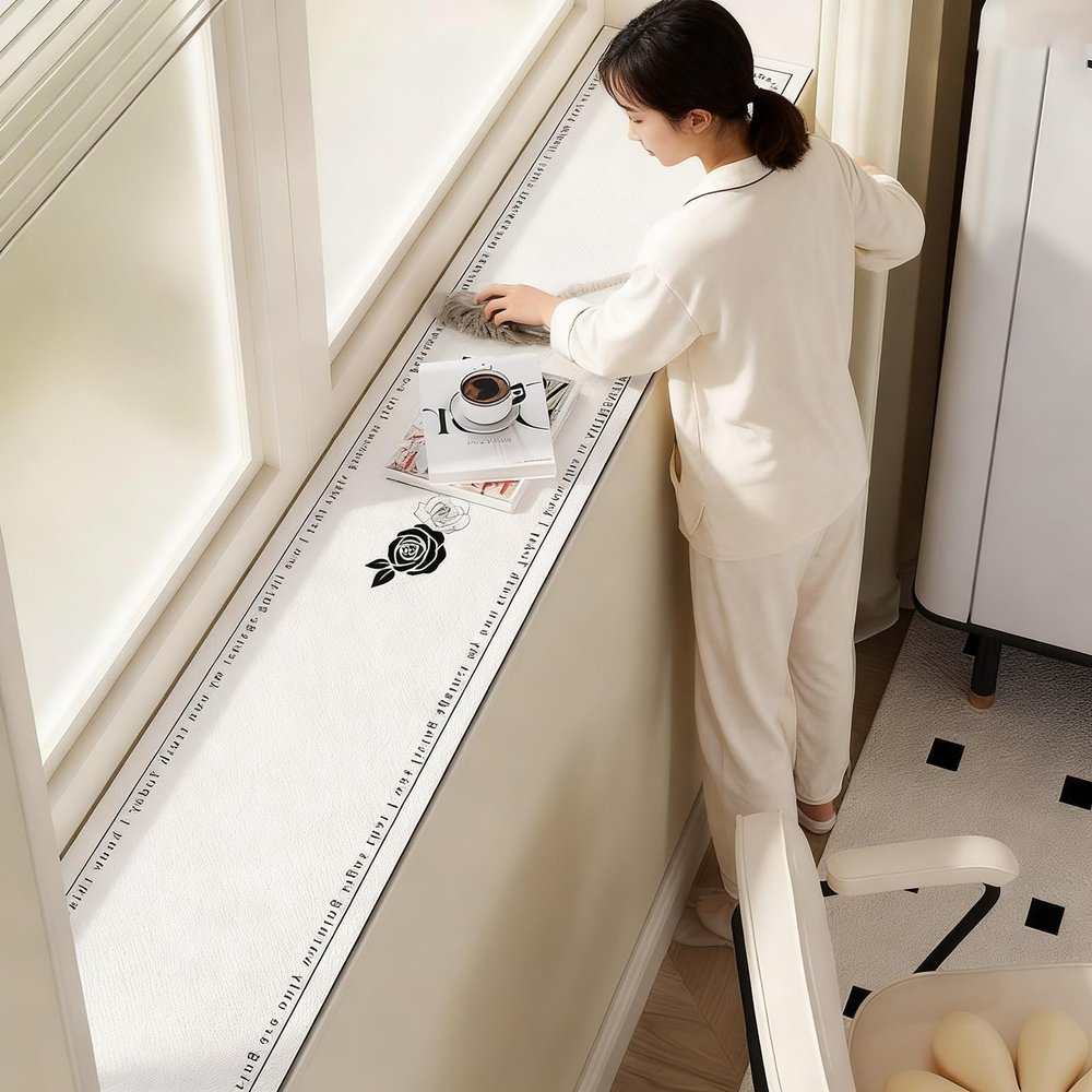 Indoor Window Sill Cover, 10–50 cm Wide, Scratch-Resistant, Style 3, 68 x 12 in / 170 x 30 cm