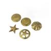1-Pc. Brass Concho with Screw Closure, Flower and Star Design, Model B view 2