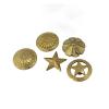 1-Pc. Brass Concho with Screw Closure, Flower and Star Design, Model B view 4