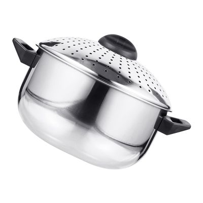 18/10 Stainless Steel Pasta Cooker, 1.5 L, with Strainer Lid, Silver