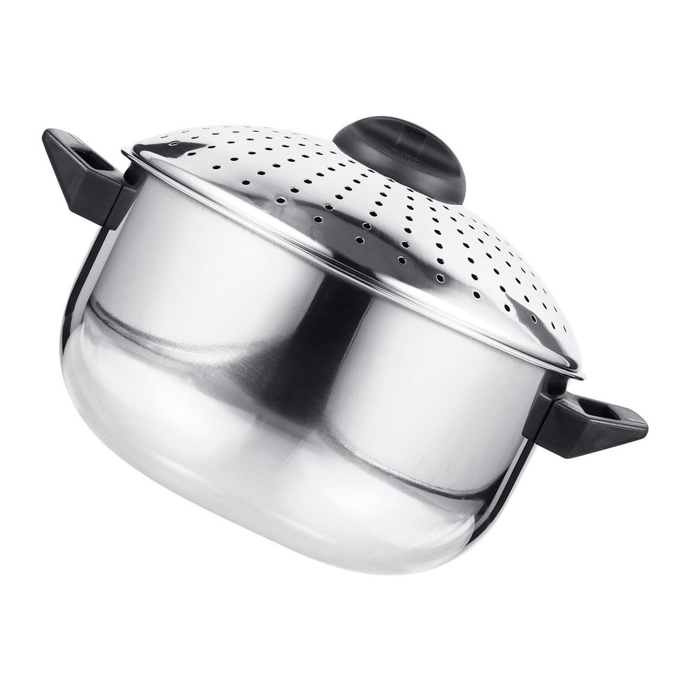 18/10 Stainless Steel Pasta Cooker, 1.5 L, with Strainer Lid, Silver