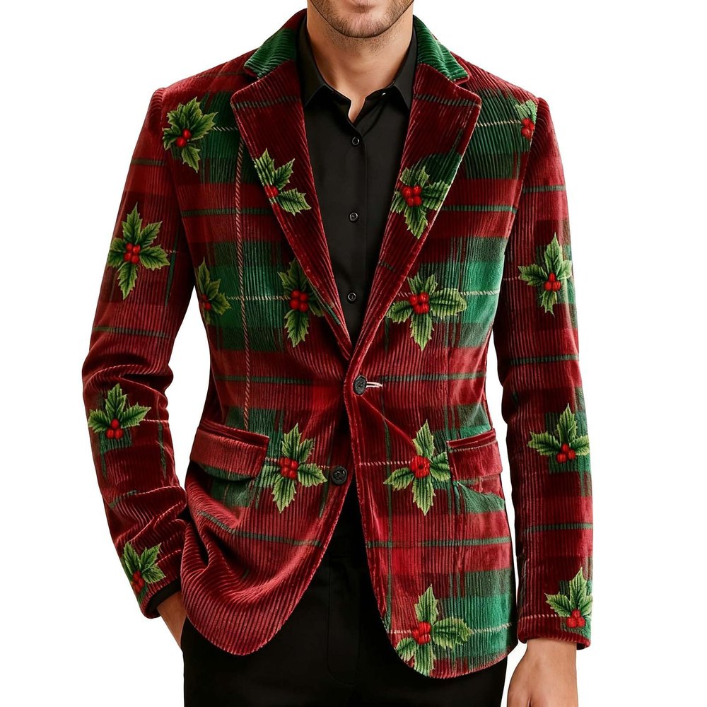 Men's Christmas Corduroy Blazer