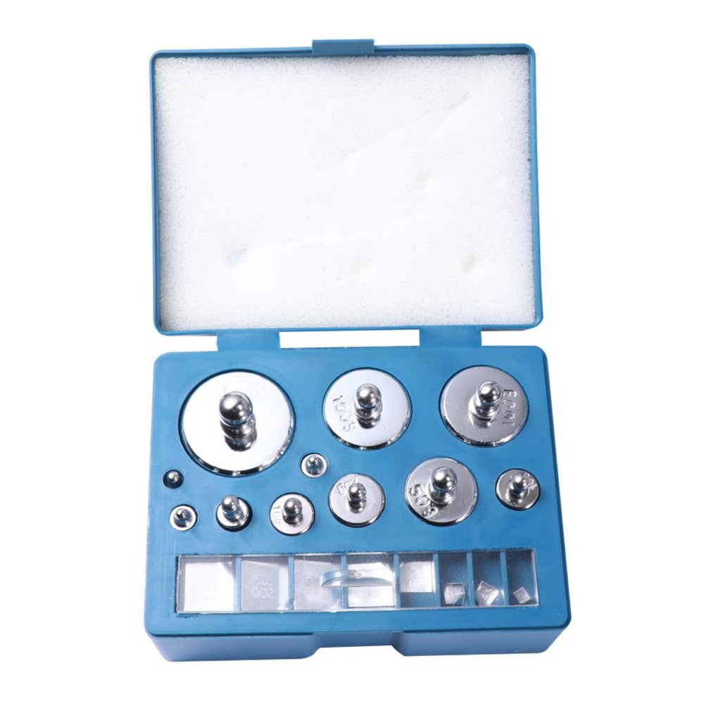 500 g Scale Calibration Weight Set with Tweezers, Galvanized Steel