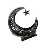 Laikoutd Stainless Steel Moon-Shaped Metal Tealight Holder view 3