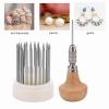 Fockety Diamond Bead Tool Set, 23-Piece, Graver Beader for Stone Setting, Metal Organizer Case, for Jewelry Designers and Artists, Wood + Metal view 3