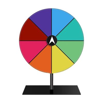 AYWTIUN Prize Wheel, Wipe-Clean Spinning Wheel, Color Roulette, Customizable Tabletop Prize Wheel