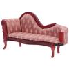 1:12 Miniature Wooden Chaise Lounge for Dollhouses view 1